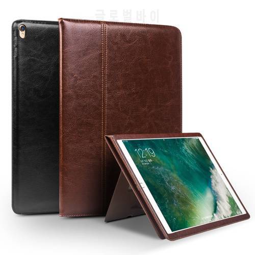 QIALINO Genuine Leather Bag Case for iPad Pro 10.5 inch Ultrathin Flip Fashion Pattern Stents Dormancy Function Stand Cover