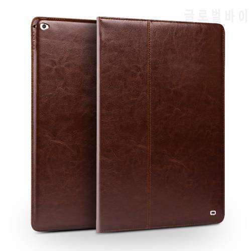 QIALINO Genuine Leather Tablet Case for iPad Pro 12.9 Fashion Pattern Stents Dormancy Stand Flip Cover for iPad Pro 12.9 inch