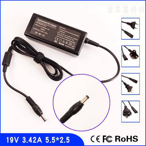 19V 3.42A Laptop Ac Adapter Power Charger + Cord for ASUS X51L X51R X51RL Z33A Z61A A61Ae Z63A Z70A Z70N Z70Ne Z70V