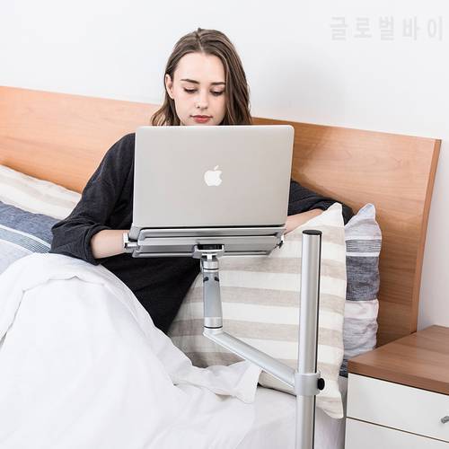 Multifunction 3 in1 Laptop Floor Stand Height/Angle Adjustable Holder for 12-17 inch Laptop and 4-14 inch Tablet PC/Smartphone