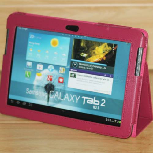 For Samsung Galaxy Tab 2 10.1inch Case Tablet GT-P5100 P5110 P5113 P7500 P7510 Pu Leather Flip Folio GT-P5110 P5100 Magnet Cover