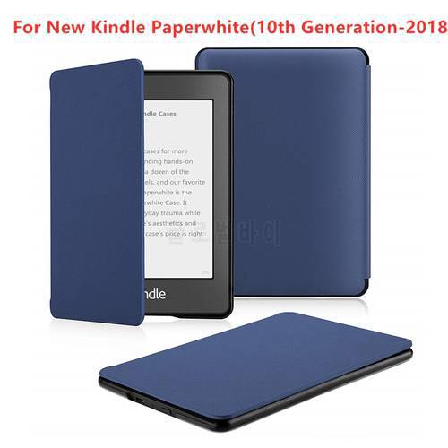 For Kindle Paperwhite 10th Smart Case Premium Lightweight PU Leather Cover for Kindle Paperwhite 4 PQ94WIF 2018 Protective Shell