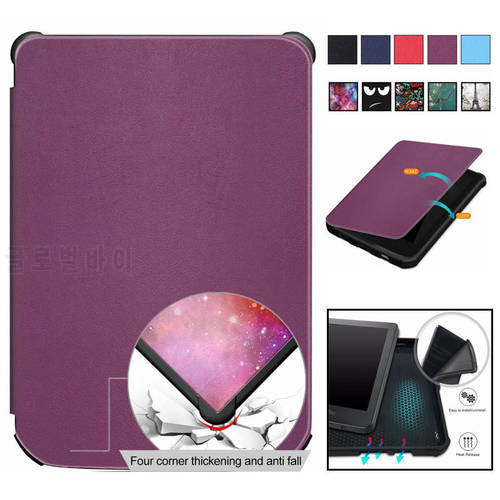 Smart case for Pocketbook 616/627/632 6&39&39 Book case for PocketbooBasic lux2 book /touch/lux4 touch hd 3 cover Case