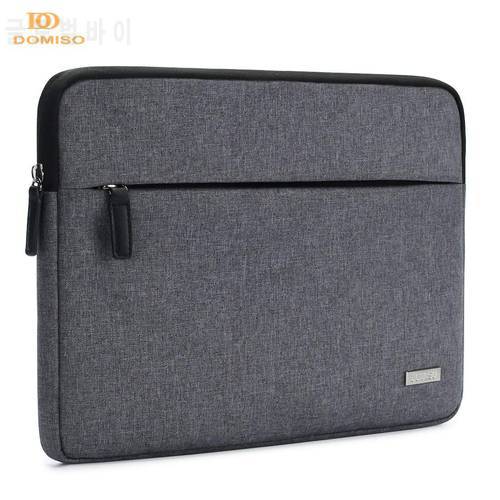 DOMISO Canvas Shockproof 10 11 13 14 15.6 Inch Laptop Sleeve Tablet Protective Case Anti-shock Padding Computer Bag Blue Grey