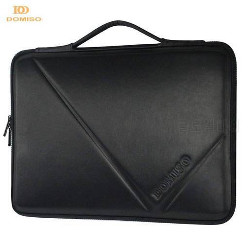 DOMISO 10 13 14 15.6 Inch Shockproof Waterproof Laptop Sleeve with Handle Lightweight Soft EVA Handbag Tablet Case Black