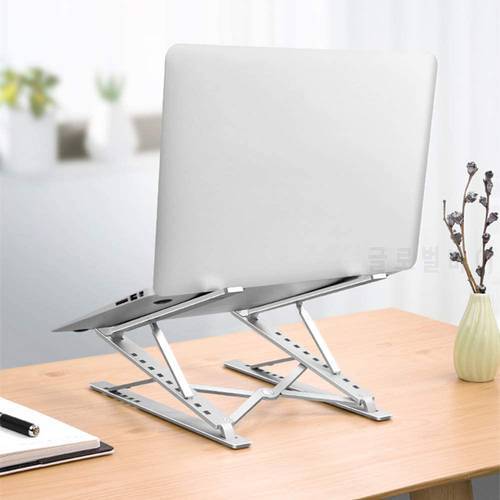 Foldable Laptop Stand Desktop Base Double Layer Height Adjustable Aluminum Laptop Table Holder for MacBook Computer Tablet Stand
