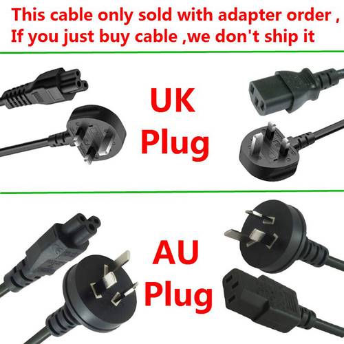 Power Cord with UK / AU PLUG For Adapter Power Charger
