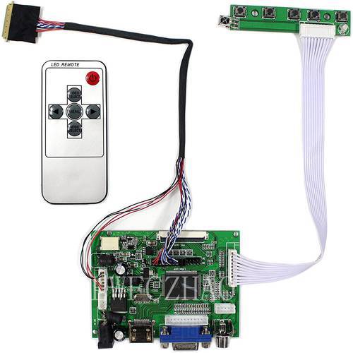HDMI+VGA Control Board Monitor Kit for LP156WH2 LP156WH4 BT156GW02 LCD LED screen Controller Board Driver