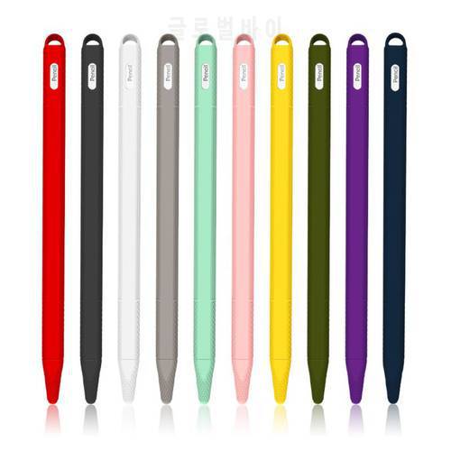 Tablet Touch Stylus Pen Protective Cover Case Pouch Soft Silicone Tips Cap Sleeve Anti-Slip for Apple Pencil 2
