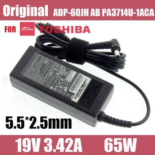 Original For TOSHIBA 19V 3.42A ADP-60JH AB PA3714U-1ACA laptop power AC adapter charger Satellite A135-S2386 L455 C655D L505D