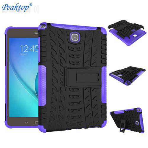 For Samsung Galaxy Tab A 8.0 SM T350 T355 P350 P355 8" Tablet Case Cover Silicone TPU+PC Kickstand Dual Armor Back Cover Cas