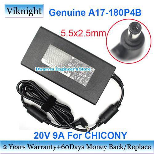 Original CHICONY A17-180P4B 20V 9A 180W AC Adapter Laptop Charger For MSI GF65 THIN 10UE Genuine Power Supply