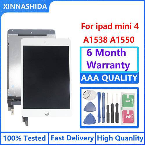 AAA+ 100% test LCD For iPad mini 4 Mini4 A1538 A1550 LCD Display Touch Screen Digitizer Panel Assembly Replacement Part