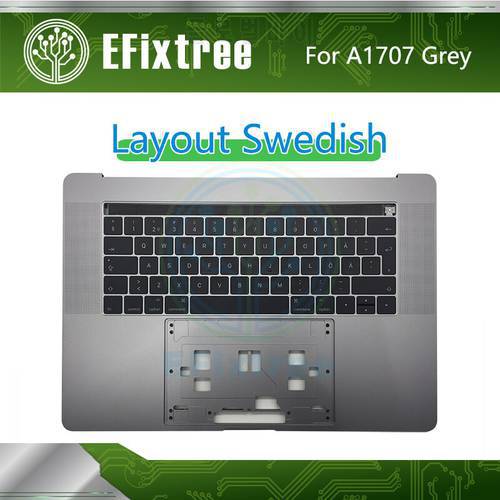 A1707 Topcase C Case Top Case With Keyboard Swedish Layout For Macbook pro 15&39&39 Retrina A1707 topcase Grey Gray EMC 3162 3072