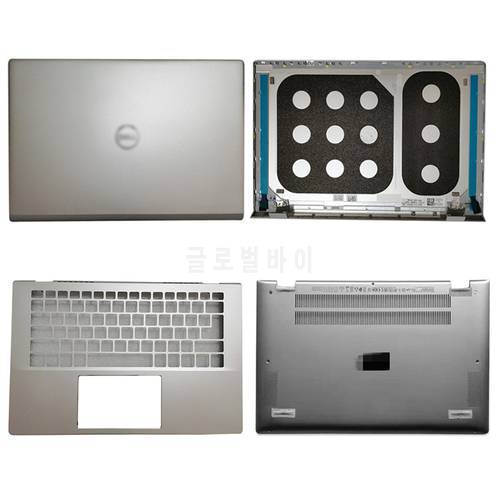 NEW Laptop Case For Dell Inspiron 14 5401 5402 5405 LCD Screen Back Cover/Front Bezel/Palmrest Lower Bottom Case 0WK1KG Silver