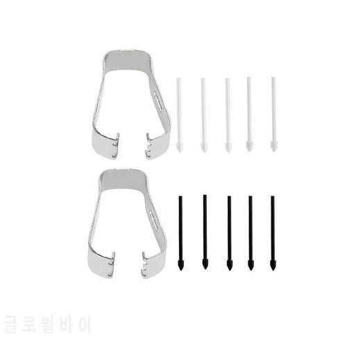 5Pcs Touch Stylus Tips Nibs with Metal Clip White Black for Samsung Galaxy Tab S6 T860 T865/S6 Lite Series Stylus S Pen