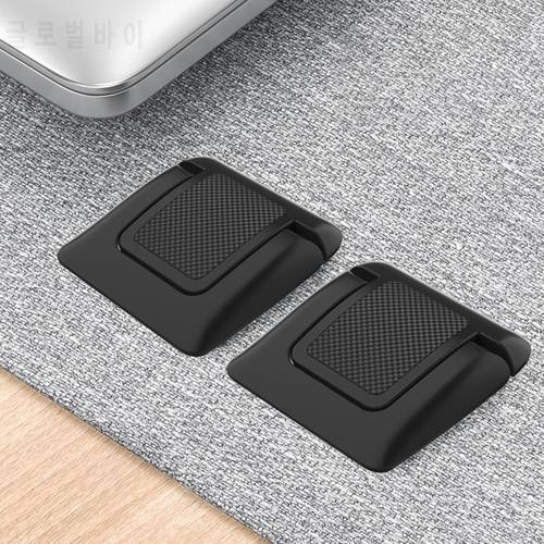 2pcs Mini Laptop Stand Invisible Desktop Holder Support Notebook Cooling Pad Stand For Macbook Universal Laptop Feet Holder