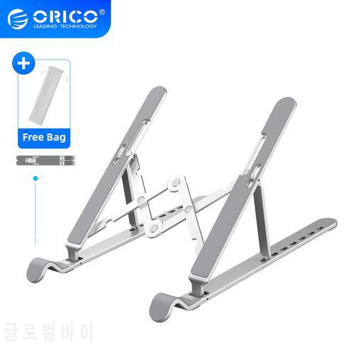 ORICO Aluminum Adjustable Laptop Stand Holder Riser Foldable Notebook Stand Portable Computer Stand 7 Angles for MacBook Tablets