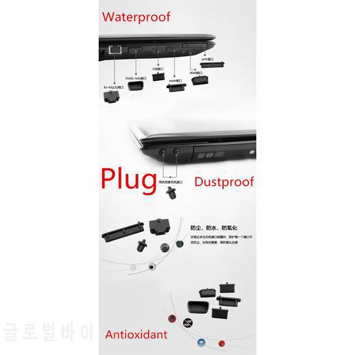 High-quality Black Silicone USB VGA RJ45 HDMI 3.5mm Audio Mini Displayport Thunderbolt 3/Type-c SD Readcard plug port cover