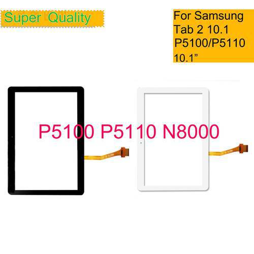 10Pcs/Lot For Samsung Galaxy Tab 2 10.1 GT-P5100 P5100 P5110 N8000 Touch Screen Digitizer Panel Sensor Tablet Glass