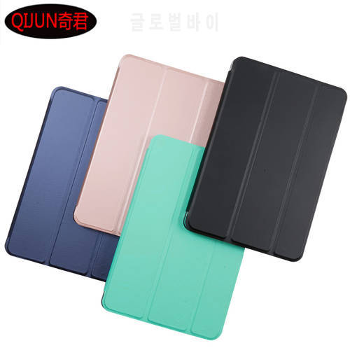 Cover For Samusng Galaxy Tab A A6 (2016) 10.1 inch SM-T580 SM-T585 Tablet Case PU Leather Smart Sleep Tri-fold Bracket Cover