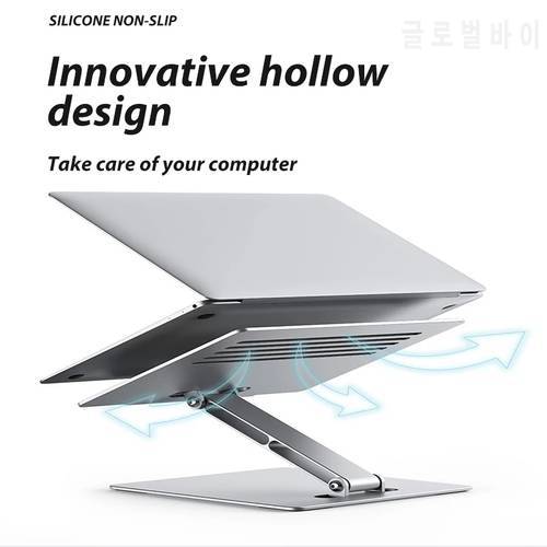 Laptop Stand Riser Height Adjustable Aluminum Foldable Tablet Stand Desktop Notebook Cooling Holder for MacBook 11-17 inch