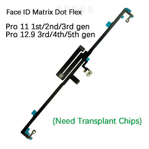 Face ID Recognition Proximity sensor Flex Cable for iPad pro 11 1st 2018、2nd 2020/Pro 12.9 3rd 2018、Pro 12.9 4th 2020、12.9 5th