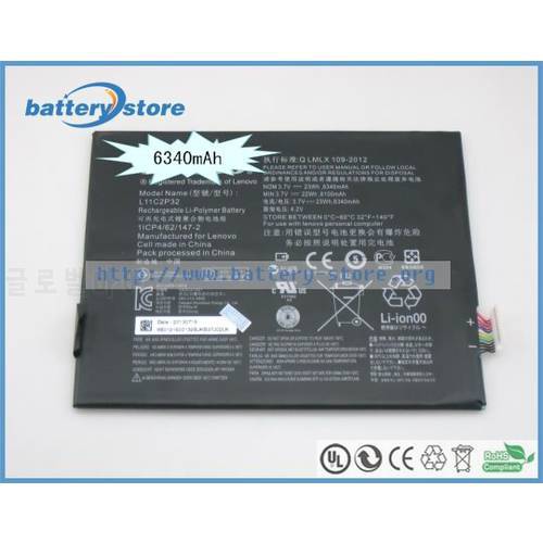 New Genuine laptop batteries for L11C2P32,IdeaTab S6000,IdeaPad,F,1ICP3/62/147-2,S600H,H,B6000-F,A10-80HC,3.7V,2 cell