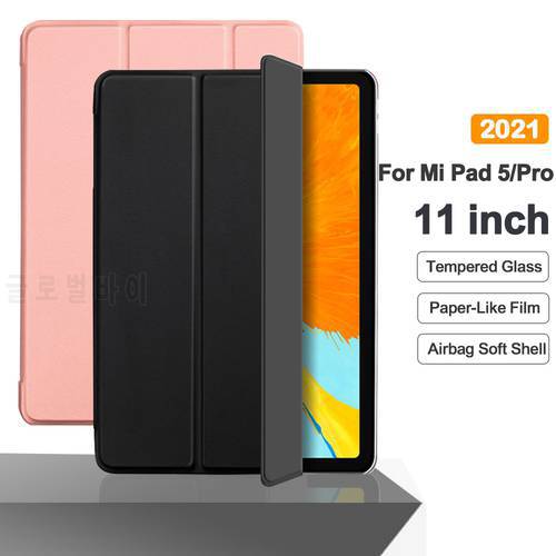 Flip Tablet Case For Xiaomi Mi Pad 5 Pro 11&39&39 2021 Funda PU Leather Smart Cover For mi pad5 Pro 11&39&39 Folio Capa Auto Wake