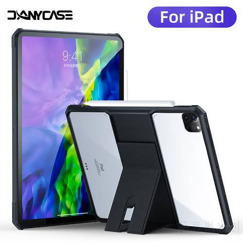 Transparent Tablet Case For iPad Pro 11 2022 2020 Air 4/5 10.9 10th 10.2 7/8/9th 9.7 5/6th mini 45 6 Ultra-thin Cover With Stand