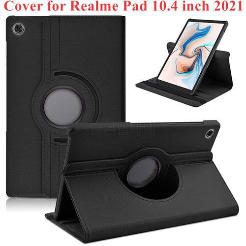 For Realme Pad Case 2021Case,360 Degree Rotating Stand Tablet Cover for Realme Pad 10.4 inch 2021 Stand PU Leather Cover Case