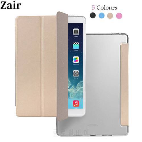 For iPad air 1 2 Case PC Back Ultra Slim Smart Cover Funda PU Leather Protective Cover For iPad Air1 Air2 Auto Wake Sleep Cover