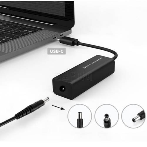65W Universal USB Type C Converter Dc Plug Power Adapter Connector USB C Laptop Charging Cable Cord for Phone Notebook