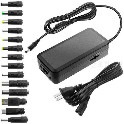 Universal Notebook Adjustable Power Charger Adapter with 14 Ports 12-24V Laptop Power Supply Charger US EU UK Plug Adapter
