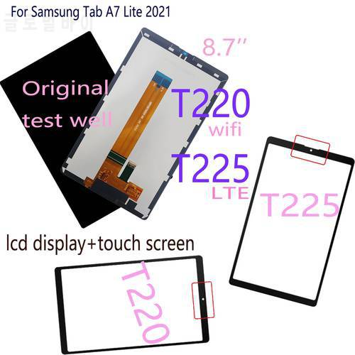 Tested Original 8.7 Inch For Samsung Tab A7 Lite 2021 SM-T220 SM-T225 T220 T225 LCD Display Touch Screen Digitizer Assembly