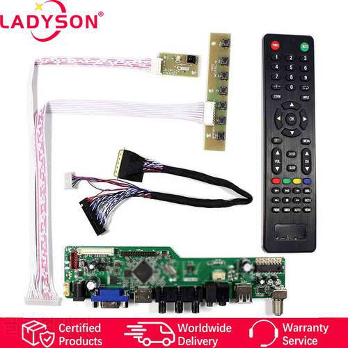 Monitor Kit for M185BGE-L10 M185BGE-L21 L22 L23 TV+HDMI+VGA+AV+USB LCD LED Screen Controller Board Driver 30pins Lvds