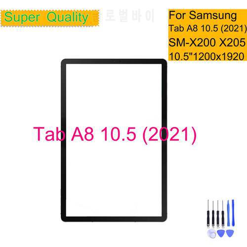 Replacement For Samsung Galaxy Tab A8 10.5 2021 Touch Screen Panel Tablet SM-X200 SM-X205 Front Outer LCD Glass Lens With OCA