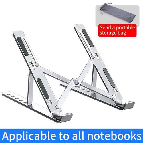 Laptop Stand Aluminum Foldable Portable Adjustable Holder Grey Notebook Stand for 9-15.6inch Laptop