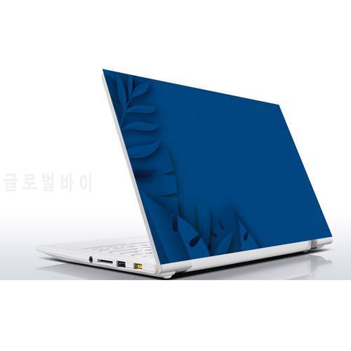 Sticker Master blue leaves universal laptop skin for 13 14 15 15.6 16 17 19 