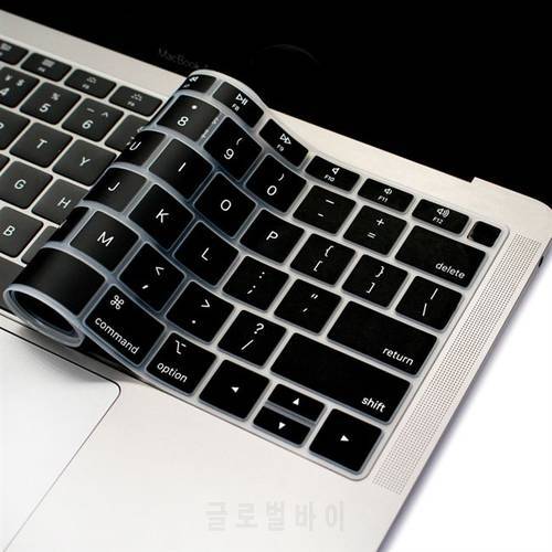 Silicone For Apple Macbook Air 13 Inch 2018 Us Enter English Skin Protector A1932 With Retina Display Touch Id Keyboard Cover