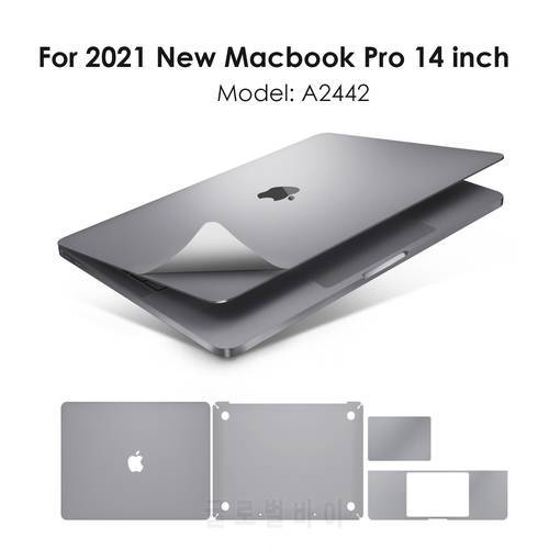 Full Body Sticker for 2021 New MacBook Pro14 model A2442, Include Top + Bottom + Touchpad + Palm Rest Skin Full-Cover Protective