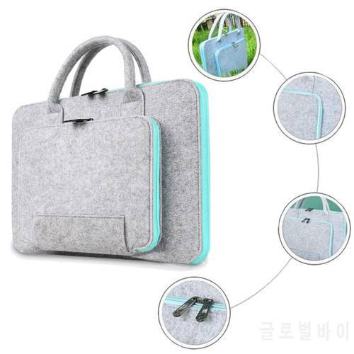 Laptop Bag For Mac 11 13 15 17 Wool Felt Laptop Bag Briefcase For Macbook Air Pro Retina For Lenovo/Dell Notebook Sleeve Case