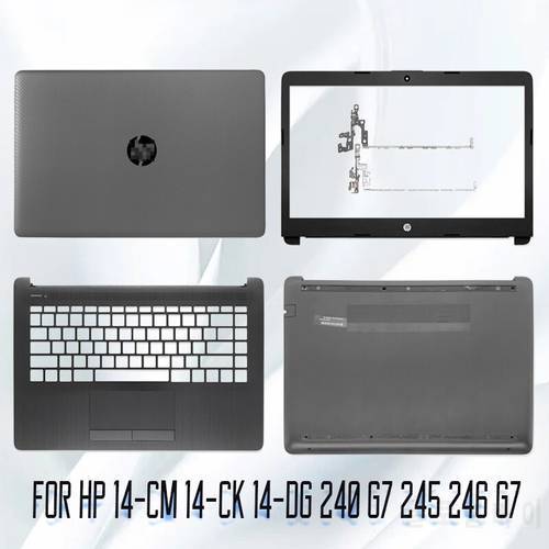 New for HP 14-CM 14-CK 14-DG 240 G7 245 246 G7 Series LCD Back Cover/Front Bezel/Hinges/Palmrst/Bottom Case Gray L44056-001