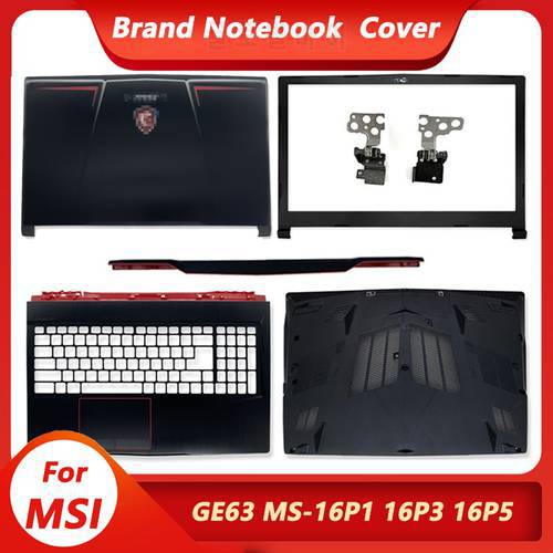 New Back Case For MSI GE63 GE63VR MS-16P1 MS-16P2 Laptop LCD Back Cover/Front Bezel/Hinges/Hinge Cover/Palmrest/Bottom Case 15.6