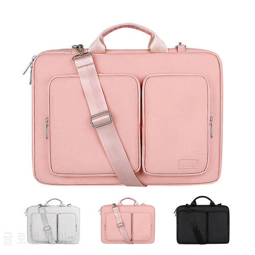 Laptop Bag Sleeve Waterproof Laptop Bag 13.3 14.1 15.4 15.6 Inch Notebook Shoulder Case For Macbook Air Pro Women Men handbag
