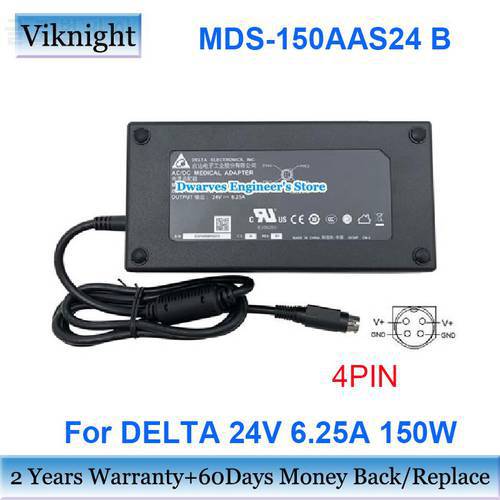 24V 6.25A MDS-150AAS24 B Laptop Power Adapter 150W For DELTA MDS150AAS24B Charger Power Supply 4PIN