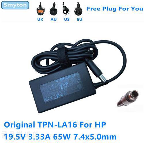 Original AC Adapter Charger For HP 65W 19.5V 3.33A 7.4x5.0mm TPN-LA16 L39752-001 Laptop Power Supply