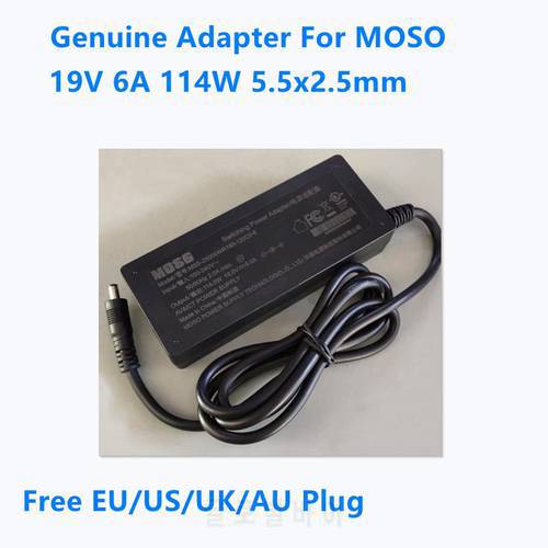 Genuine 19V 6A 114W MSS-Z6000WR190-120C0-E AC Switching Power Adapter For 19V 5.26A 5A MOSO Laptop Power Supply Charger