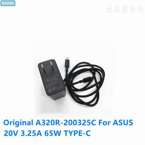 Original AC Adapter Charger For ASUS ROG 5 20V 3.25A 65W TYPE-C A320R-200325C-CN A320R-200325C Laptop Power Supply With US Plug