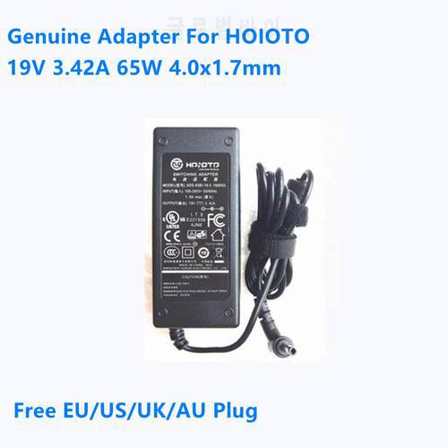 Genuine 19V 3.42A 65W 4.0x1.7mm ADS-65BI-19-2 19065G AC Switching Adapter For HOIOTO Laptop Power Supply Charger